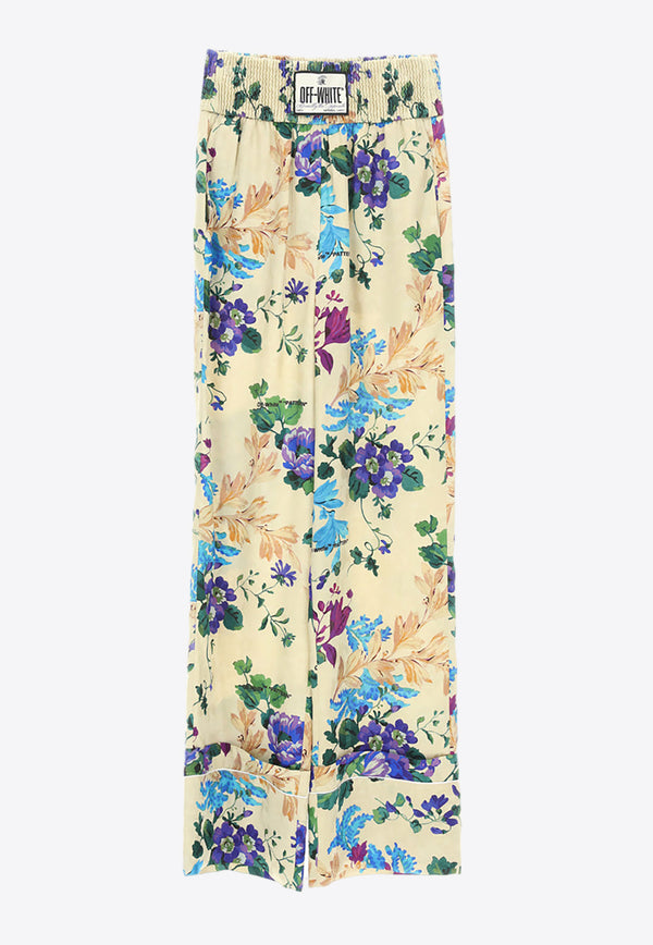 Off-White Floral Print Pajama Pants Multicolor OWCA178S23_FAB003_1784
