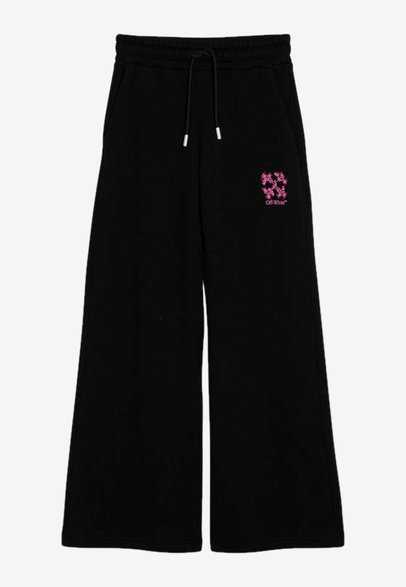 Off-White Embroidered Logo Track Pants Black OWCH022F24FLE001/P_OFFW-103B