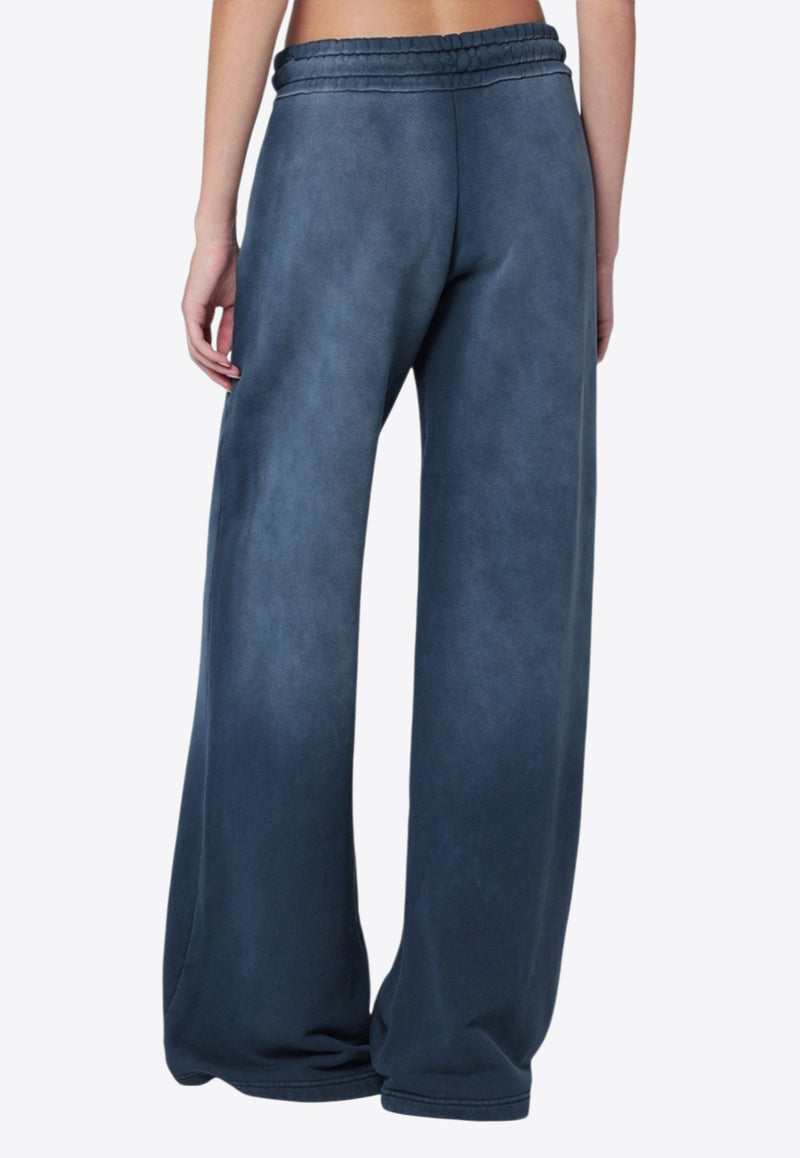 Off-White Logo Flared Jogging Pants Blue OWCH022F25FLE002/R_OFFW-4D4D