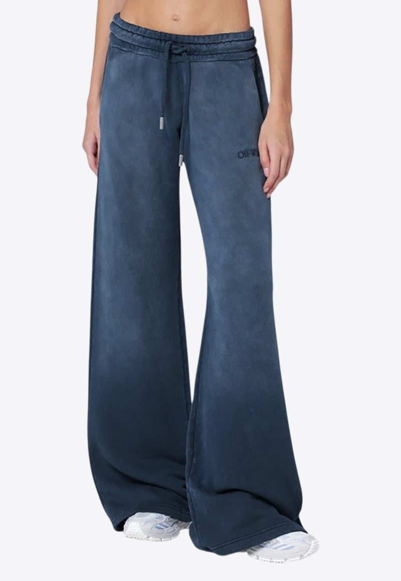 Off-White Logo Flared Jogging Pants Blue OWCH022F25FLE002/R_OFFW-4D4D