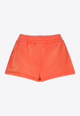 Off-White Laundry Drawstring Shorts OWCI003S23JER001-2600 Coral