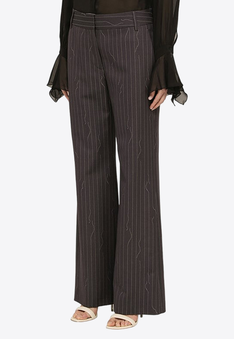 Off-White Pinstripe Wool-Blend Pants Gray OWCO012S24FAB002/O_OFFW-0707