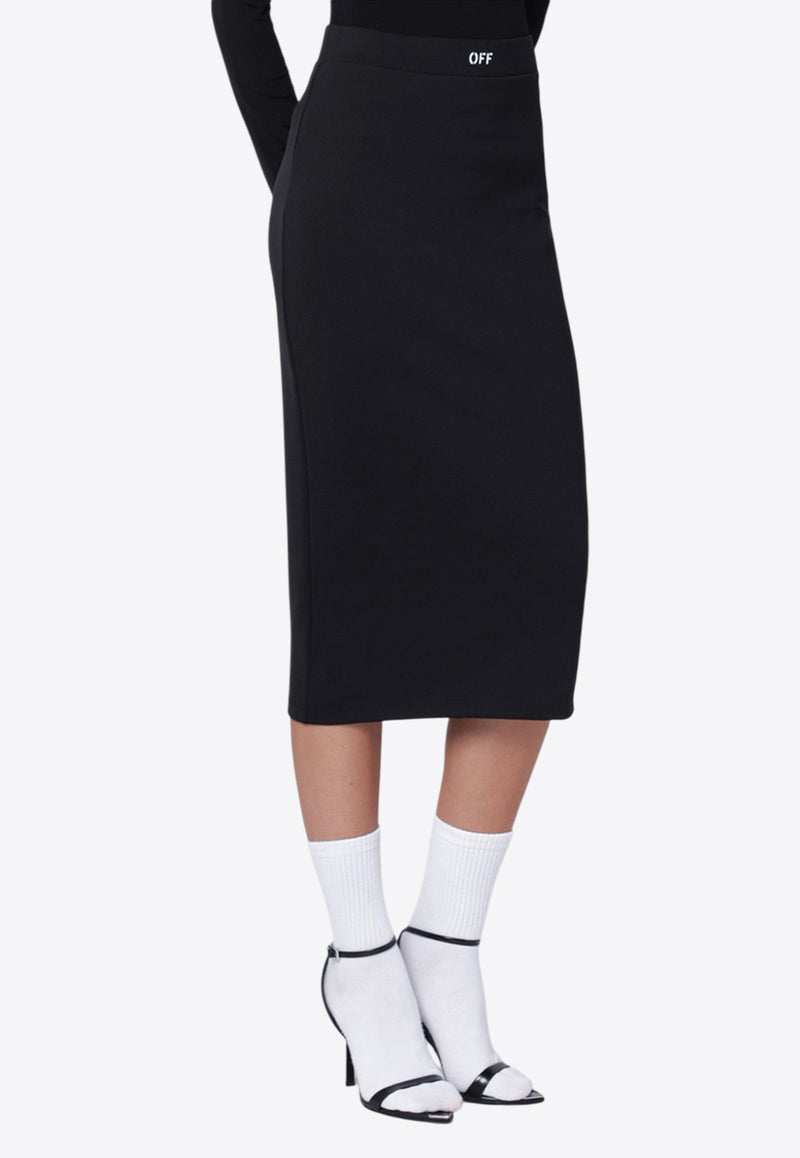 Off-White Logo Knee-Length Pencil Skirt OWCW00PF25JER001/R_OFFW-1001