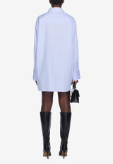 Off-White Striped Mini Shirt Dress Light Blue OWDG00EF25FAB0014026_LIGHT BLUE