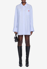 Off-White Striped Mini Shirt Dress Light Blue OWDG00EF25FAB0014026_LIGHT BLUE