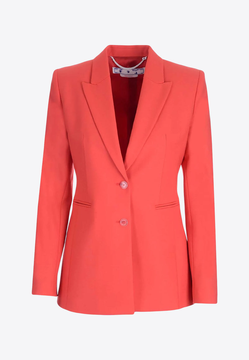Off-White Single-Breasted Blazer OWEF061S23FAB001-2901 Red