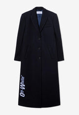 Off-White Tailored Wool Coat Navy OWER02JF25FAB0014801_NAVY