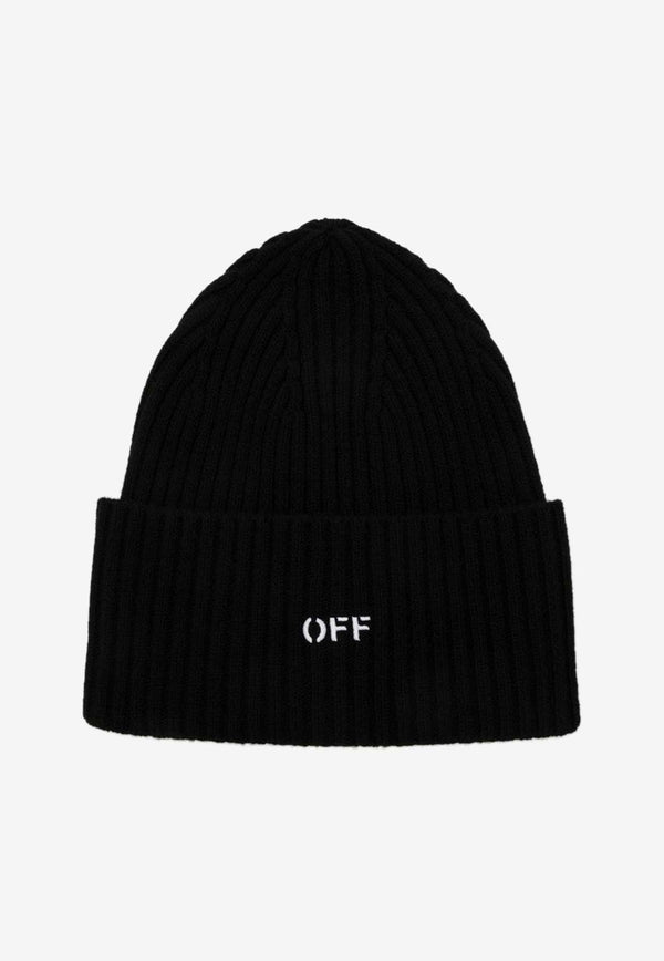 Off-White OFF Stamp Wool Beanie Black OWLC018C99KNI004/P_OFFW-1001