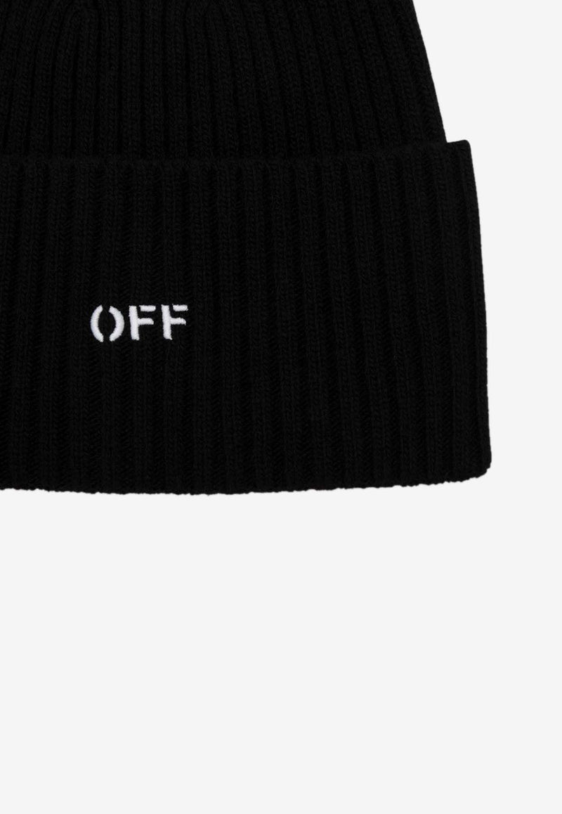 Off-White OFF Stamp Wool Beanie Black OWLC018C99KNI004/P_OFFW-1001