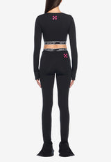 Off-White Logo-band Split Leggings Black OWVV01DF25JER0011032_BLACK