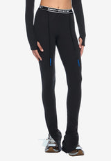 Off-White Logo-band Split Leggings Black OWVV01DF25JER0011032_BLACK