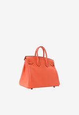 Birkin 25 in Orange Swift with Silver Hardware