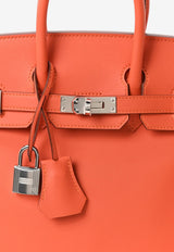 Birkin 25 in Orange Swift with Silver Hardware