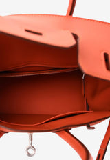 Birkin 25 in Orange Swift with Silver Hardware