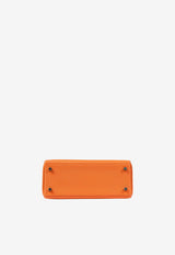 Kelly 25 in Orange Togo with Gold Hardware