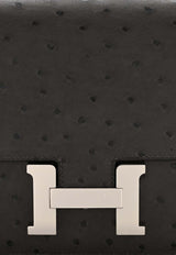 Hermès Constance 18 in Graphite Ostrich Leather with Palladium Hardware