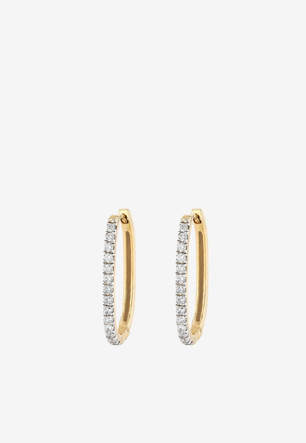 Fabula Paper Clip Hoop Earrings in 18-karat Yellow Gold with Diamonds Gold P-FAB-07249GOLD