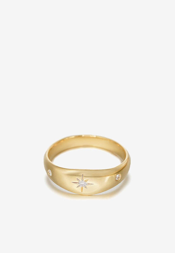 Fabula Northern Star Ring in 18-karat Yellow Gold with Diamonds Gold P-FAB-09078GOLD