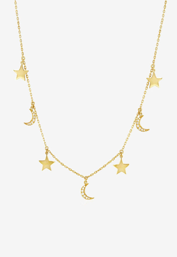 Fabula Starry Night Choker in 18-karat Yellow Gold with Diamonds  Gold P-FAB-NEC-04303GOLD