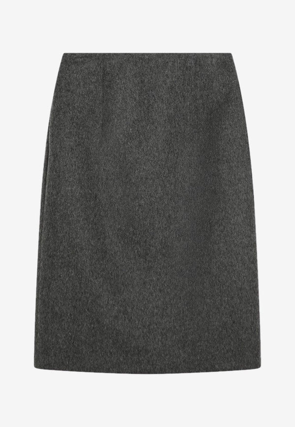 Prada Wool Skirt with Front Slit Gray P107ZOOOC2O/R_PRADA-F0480
