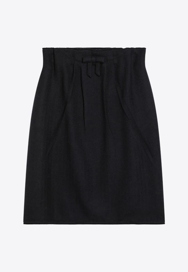 Prada Chevron Wool Skirt  Blue P134ZGOOO18DE/R_PRADA-F0008