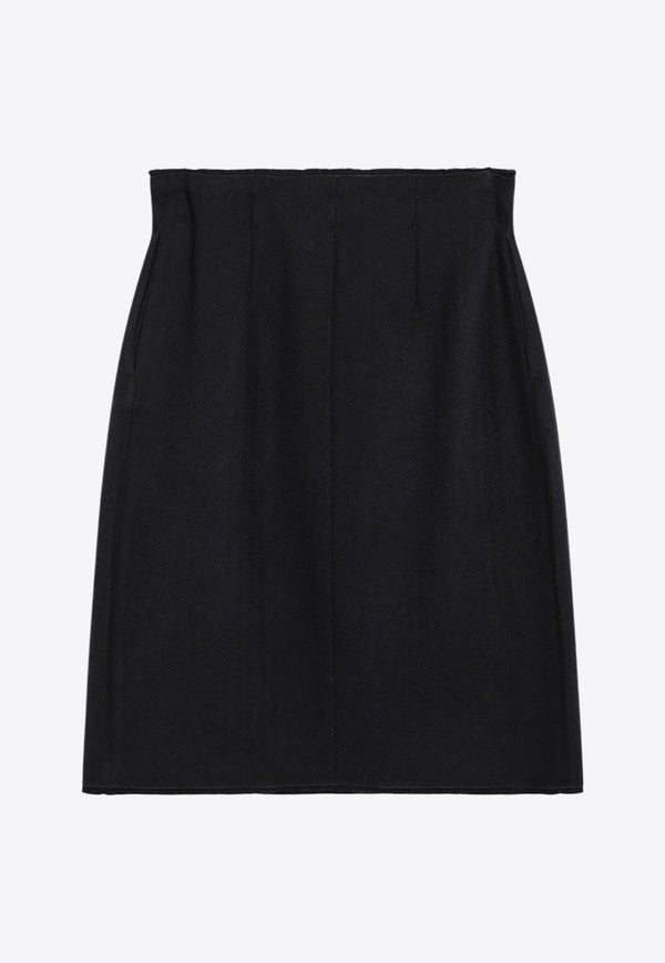 Prada Chevron Wool Skirt  Blue P134ZGOOO18DE/R_PRADA-F0008