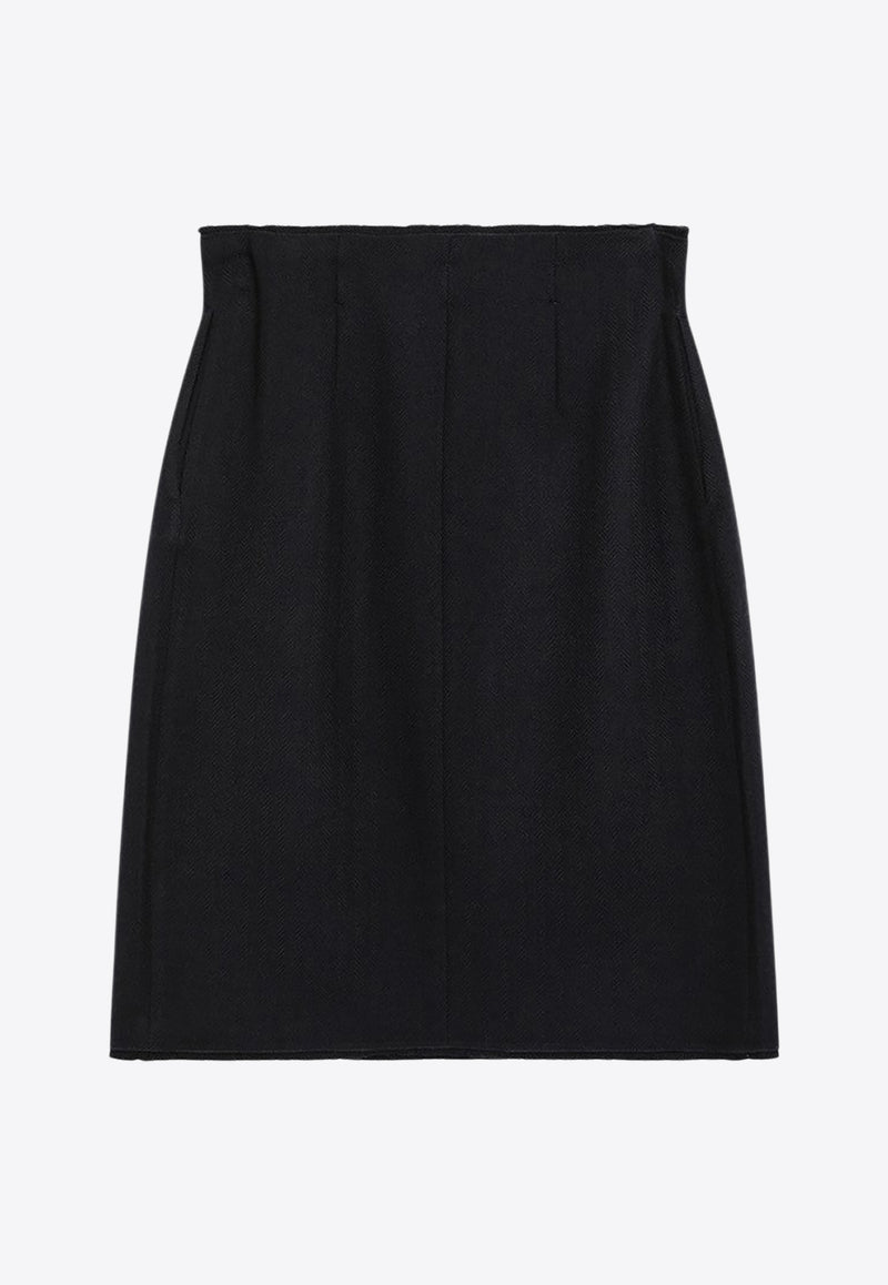 Prada Chevron Wool Skirt  Blue P134ZGOOO18DE/R_PRADA-F0008