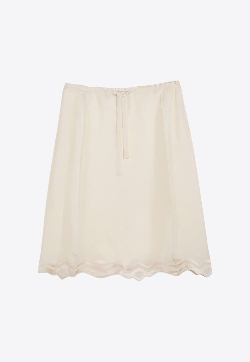 Prada Drawstring Silk Skirt White P142YROOO1522/P_PRADA-F0032