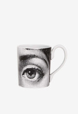 Fornasetti Occhi Motif Porcelain Mug White P14X002