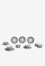 Fornasetti Architettura Tea Cup and Saucer Set - Set of 6 Multicolor P14X441