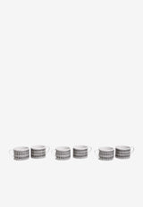 Fornasetti Architettura Tea Cup and Saucer Set - Set of 6 Multicolor P14X441