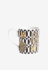 Fornasetti Chiavi Oro e Losanghe Mug Multicolor P14Z195