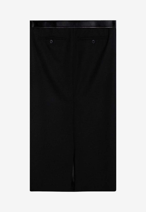 Prada Wool Belted Midi Skirt Black P186KEOOO155E/P_PRADA-F0002