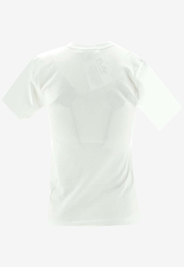 Comme Des Garçons Play Camouflage Heart Crewneck T-shirt P1T241_000_WHITE