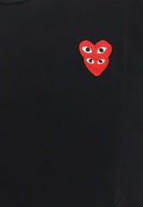 Comme Des Garçons Play Logo-Embroidered Crewneck T-shirt P1T288_000_BLACK