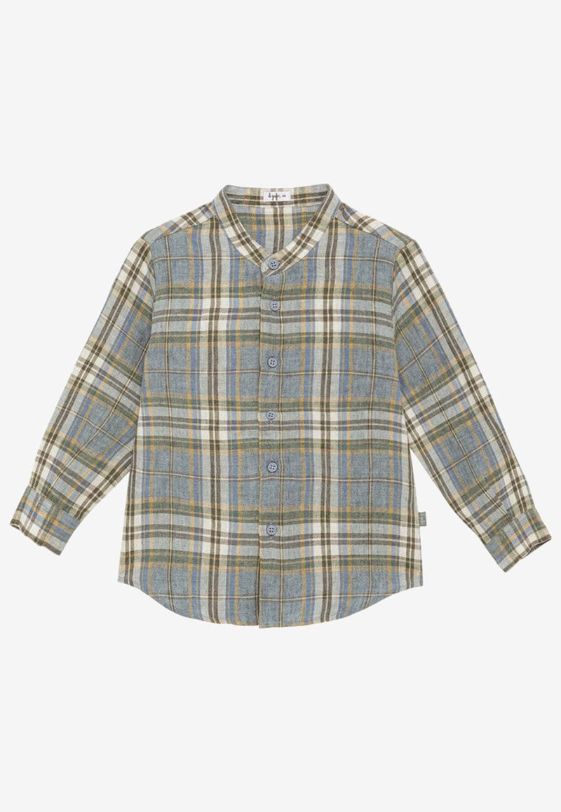 Il Gufo Boys Plaid Check Long-Sleeved Shirt Multicolor P24CL238L3021-ACO/O_GUFO-429