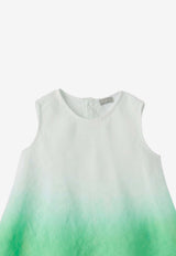 Il Gufo Girls  Faded Linen Top and Shorts Set Green P24DP479L6006CO/O_GUFO-528