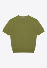 Prada Cashmere Knitted Top Green P24I2ROOO15O5/P_PRADA-F0362