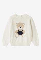 Il Gufo Babies Teddy Bear Sweater White P24MA450EM109-ACO/O_GUFO-1049