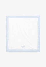 Il Gufo Babies Logo Embroidered Blanket White P24OG060MF001CO/O_GUFO-0146