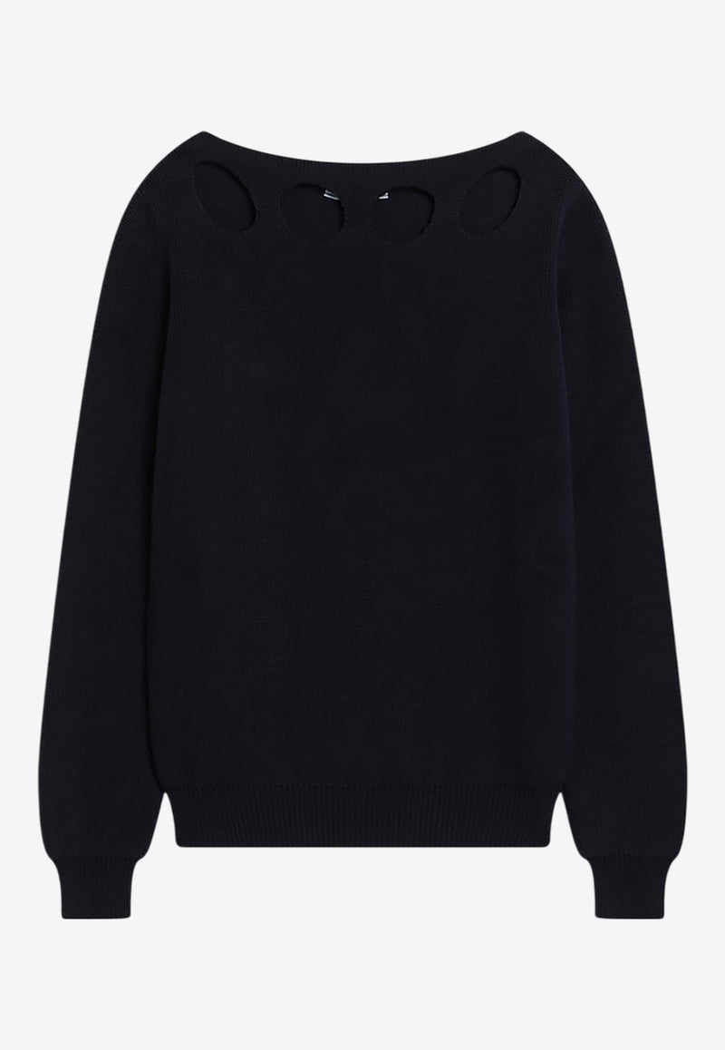 Prada Cut-Out Knit Sweater Blue P24P2ROOO17BH/Q_PRADA-F0008