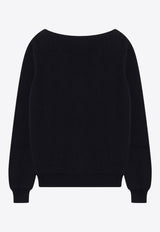 Prada Cut-Out Knit Sweater Blue P24P2ROOO17BH/Q_PRADA-F0008