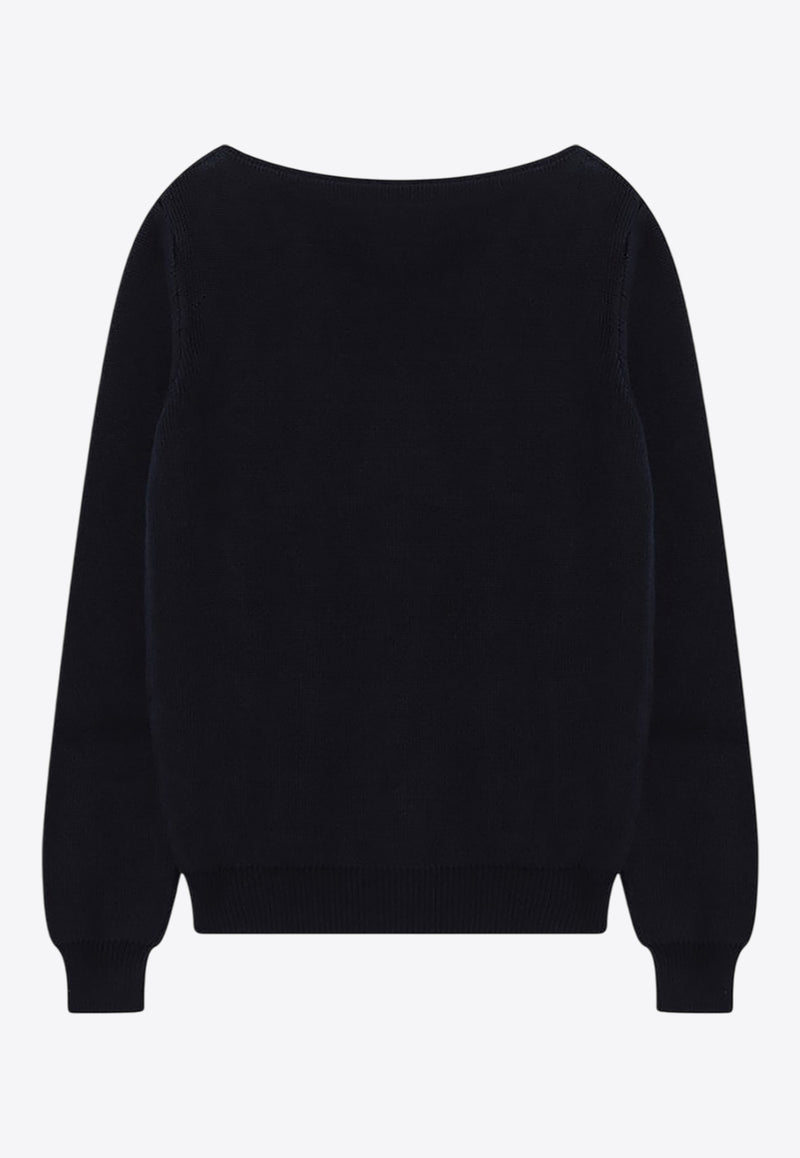 Prada Cut-Out Knit Sweater Blue P24P2ROOO17BH/Q_PRADA-F0008