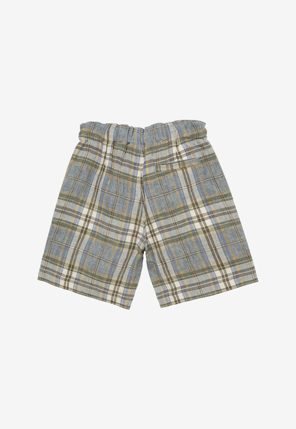 Il Gufo Boys Plaid Check Bermuda Shorts Multicolor P24PB172L3021-CLI/O_GUFO-429