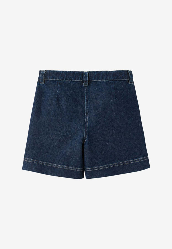 Il Gufo Girls Denim Bermuda Shorts Blue P24PB182J0041-ACO/O_GUFO-497