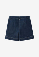 Il Gufo Girls Denim Bermuda Shorts Blue P24PB182J0041-BCO/O_GUFO-497