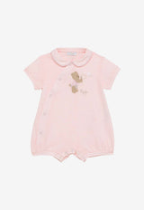 Il Gufo Baby Girls Teddy Bear Embroidered Onesie Pink P24TO218MF001CO/O_GUFO-3033