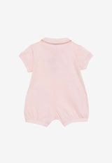 Il Gufo Baby Girls Teddy Bear Embroidered Onesie Pink P24TO218MF001CO/O_GUFO-3033