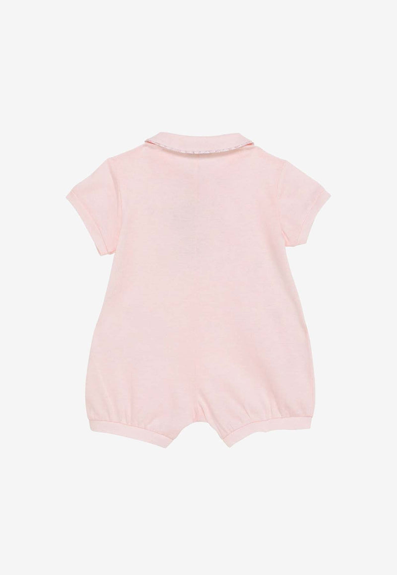 Il Gufo Baby Girls Teddy Bear Embroidered Onesie Pink P24TO218MF001CO/O_GUFO-3033