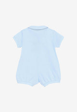 Il Gufo Baby Boys Teddy Bear Embroidered Onesie Blue P24TO218MF001CO/O_GUFO-4146